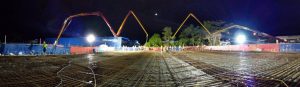 Bunnings Warehouse Concrete Boom Pumps Night Works